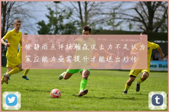徐静雨点评杨瀚森攻击力不足认为策应能力亟需提升才能送出妙传